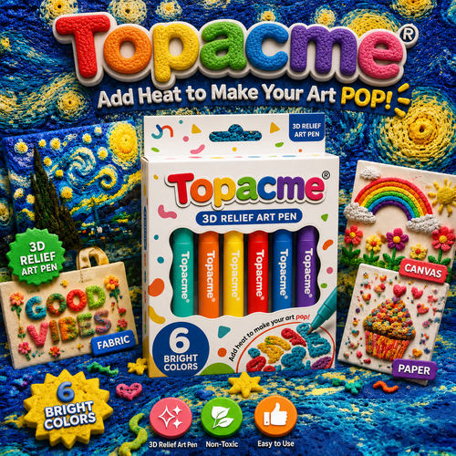 Save 50% by ordering today丨Topacme® 3D Relief Art Pen – Turn Flat Drawings Into Touchable 3D Art🪄