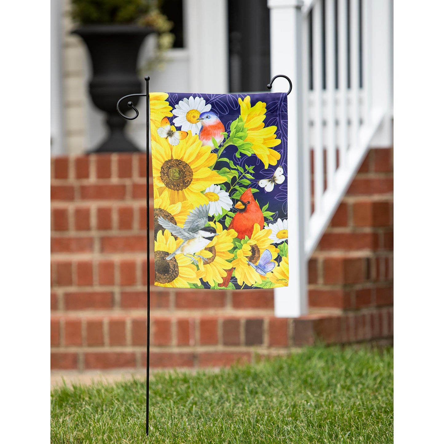Sunflower Glory Garden Suede Flag