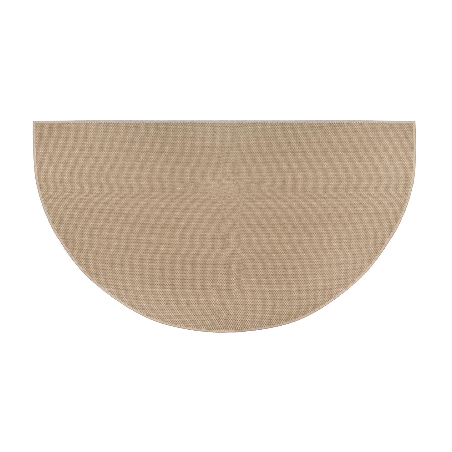 Flame Resistant Fiberglass Half Round Hearth Rug, 27" x 48"