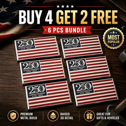 ⚡️Independence Day 50% OFF- ★250th Anniversary Metal Flag Emblem★
