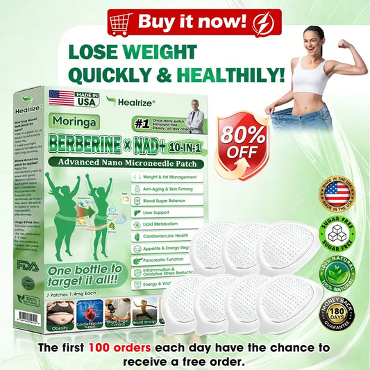 🇺🇸 𝐎𝐟𝐟𝐢𝐜𝐢𝐚𝐥 𝐔𝐒 𝐒𝐭𝐨𝐫𝐞 | 🧑‍⚕️🩺𝐇𝐞𝐚𝐥𝐫𝐢𝐳𝐞® Moringa · Berberine × NAD+ 𝟏𝟎-𝐢𝐧-𝟏 𝐀𝐝𝐯𝐚𝐧𝐜𝐞𝐝 𝐍𝐚𝐧𝐨 𝐌𝐢𝐜𝐫𝐨𝐧𝐞𝐞𝐝𝐥𝐞 𝐏𝐚𝐭𝐜𝐡 — 𝐎𝐧𝐜𝐞 𝐃𝐚𝐢𝐥𝐲, 𝐕𝐢𝐬𝐢𝐛𝐥𝐞 𝐑𝐞𝐬𝐮𝐥𝐭𝐬 𝐢𝐧 𝟕 𝐃𝐚𝐲𝐬