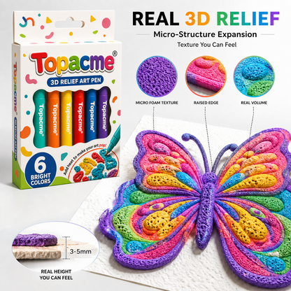 Save 50% by ordering today丨Topacme® 3D Relief Art Pen – Turn Flat Drawings Into Touchable 3D Art🪄