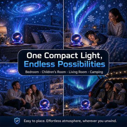 Topacme® Galaxy Night Light Projector – 360° Starry Sky & Ocean Wave Ambient Light for Bedroom Relaxation (Copy)