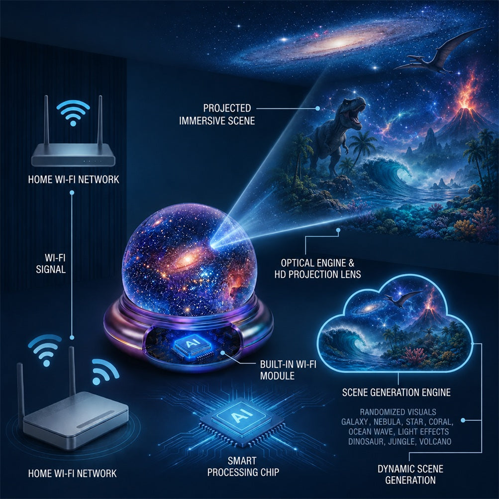 Topacme® Galaxy Night Light Projector🦕