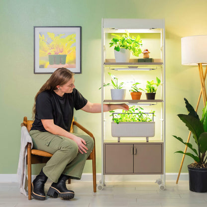 4 Tier Grow Light Garden  with Storage