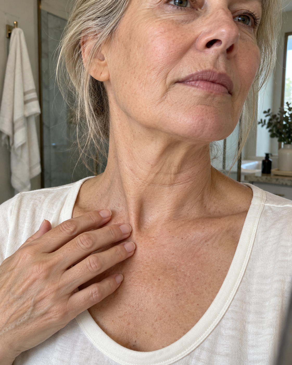 Neck & chest illustrative lifestyle scene