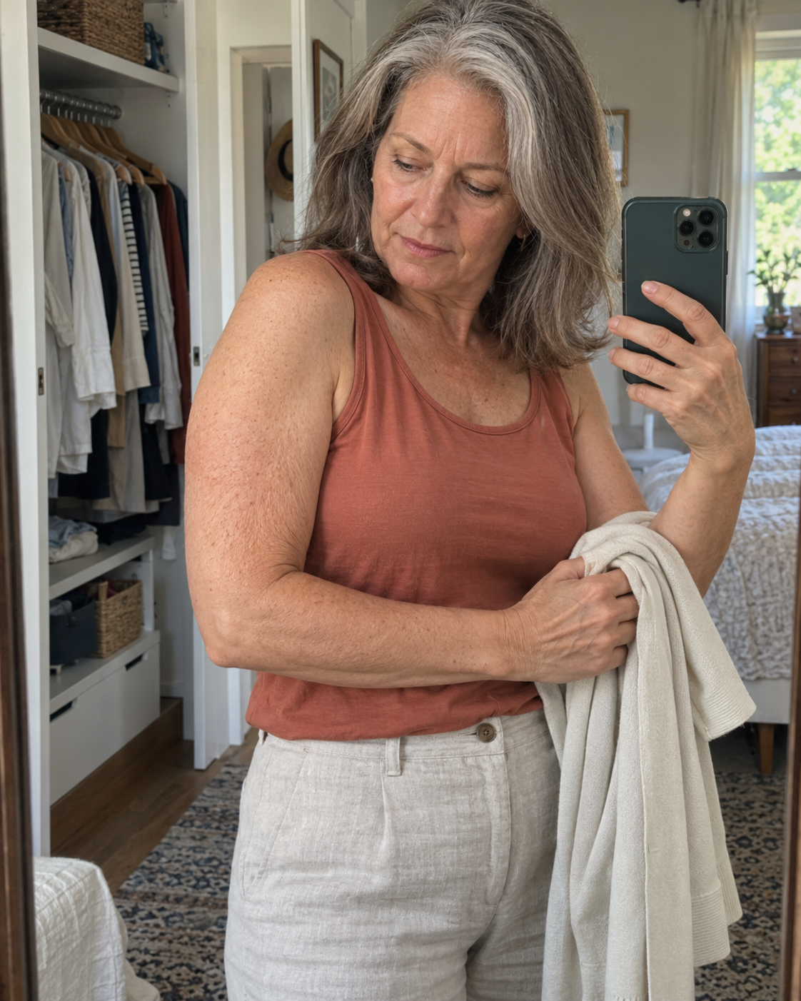 Upper arms illustrative lifestyle scene