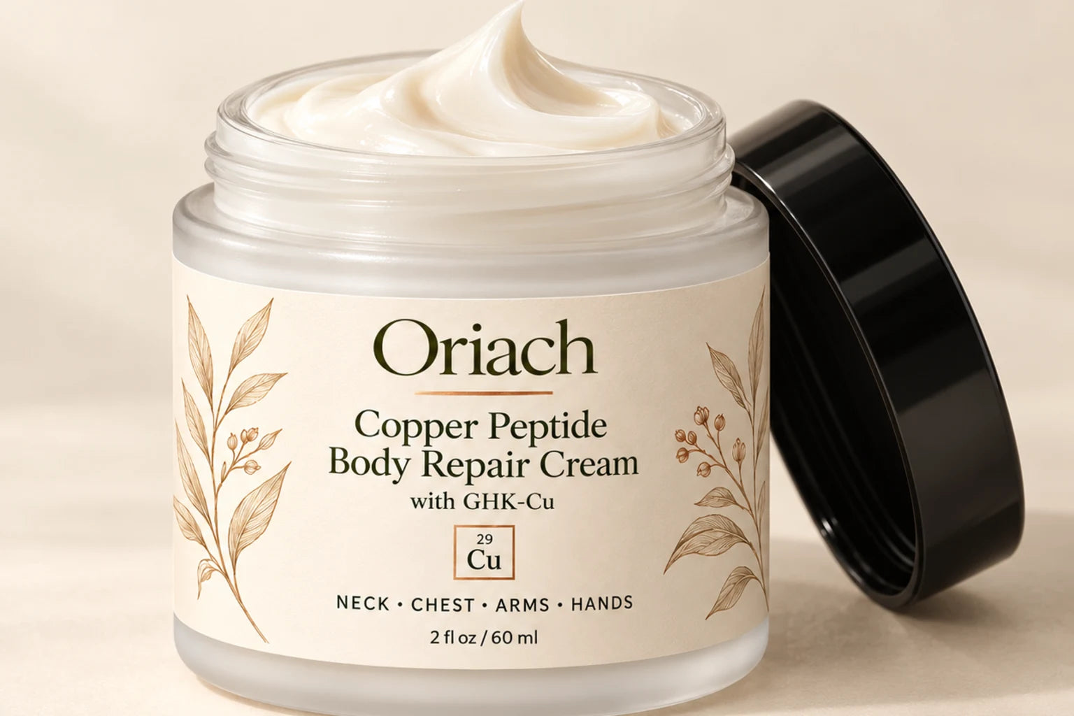 Oriach Copper Peptide Body Repair Cream jar